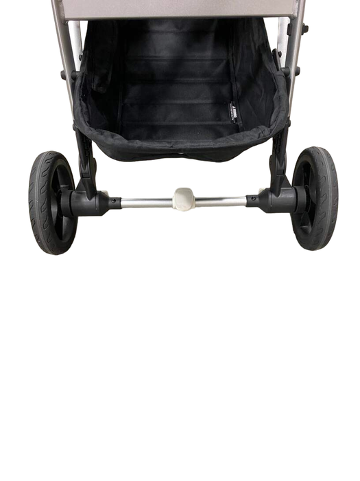 Mockingbird Single to Double Stroller, 2023, Silver with Penny Leather, Windowpane, Black