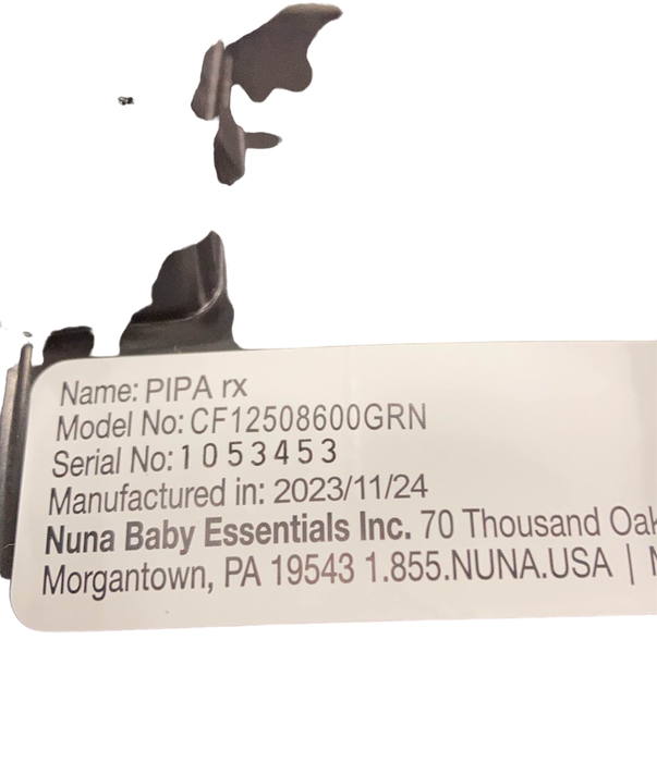 Nuna PIPA rx Infant Car Seat, Granite , 2023