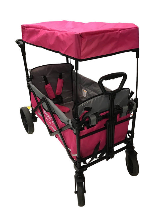 Wonderfold X2 Push + Pull Double Stroller Wagon, 2021, Pretty-n-Pink