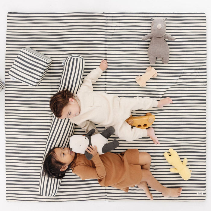 Toki Mats Padded Play Mat Cover, Bold Stripe Mat