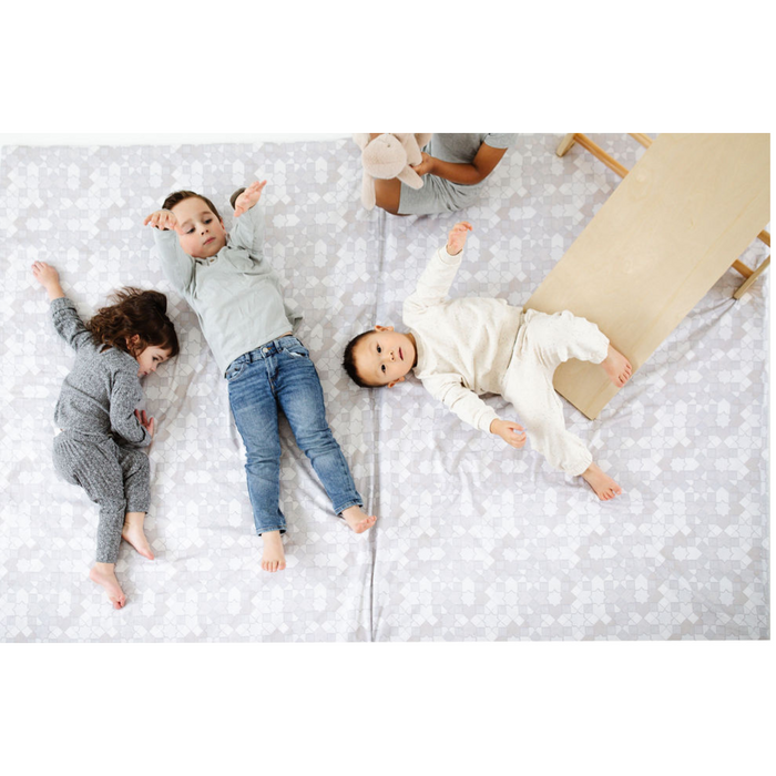 Toki Mats Padded Play Mat, Grey Mosaic Mat, Multiple Sizes