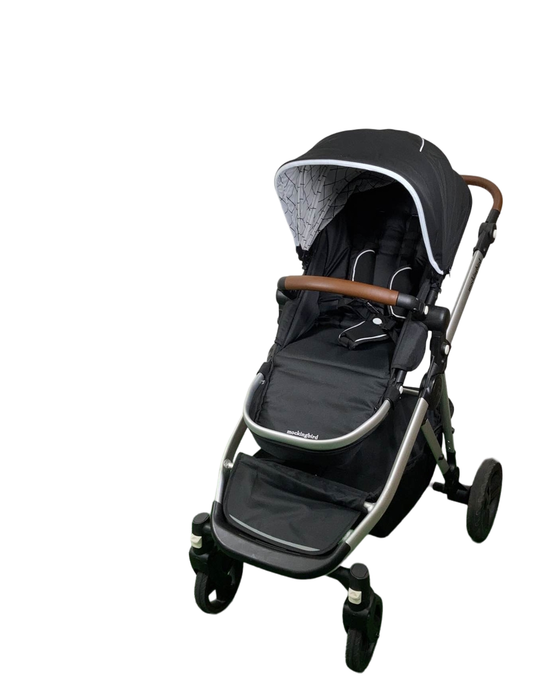 used Mockingbird Single to Double Stroller, Silver with Penny Leather, Windowpane, Black , 2023