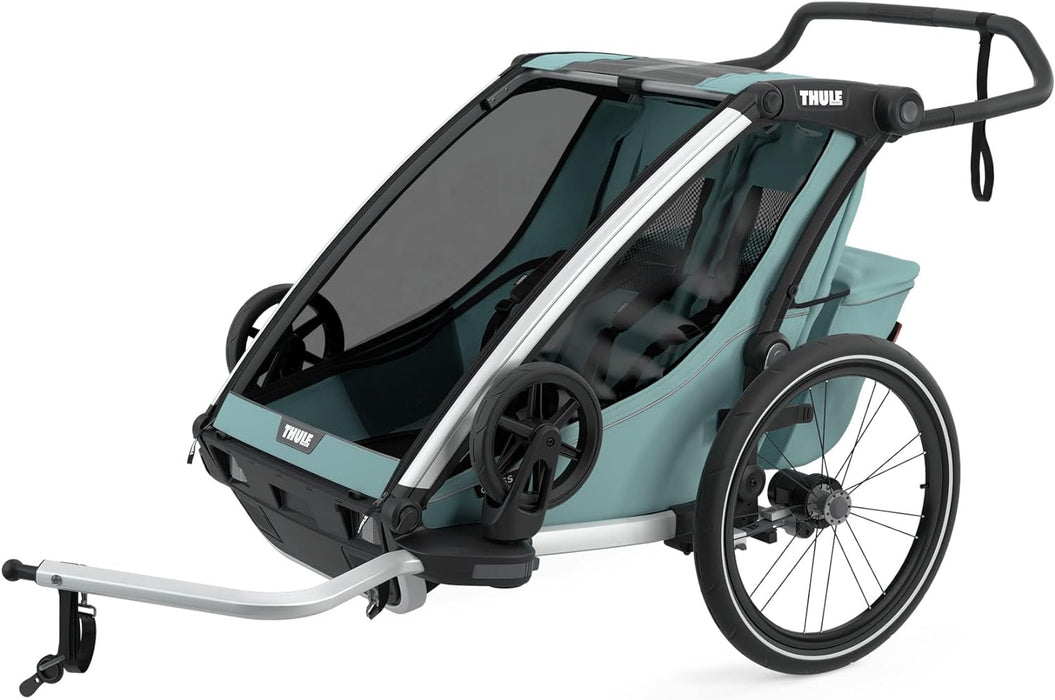 Thule Chariot Cross Bike Trailer Stroller 2 Seat, 2021, Alaska Blue