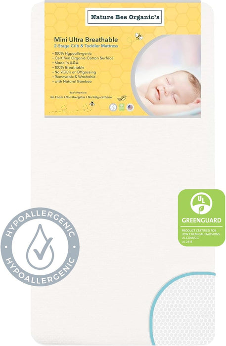 Nature Bee Organics Mini Ultra Breathable 2-Stage Mattress