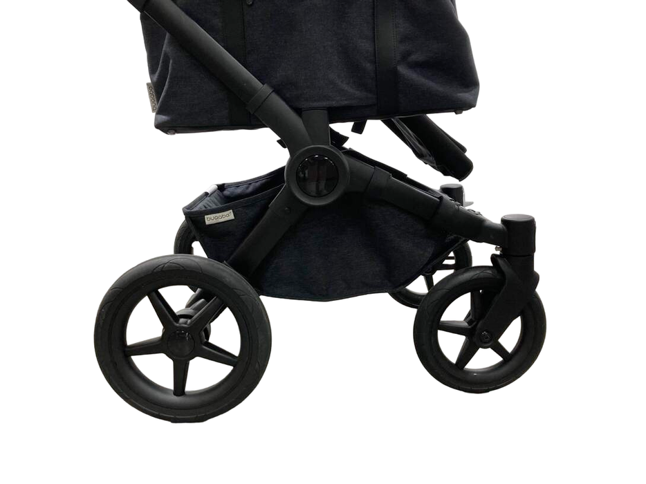 secondhand Bugaboo Donkey 5 Duo Stroller, 2021, Black , Grey Melange HIDDEN REQ 5.20