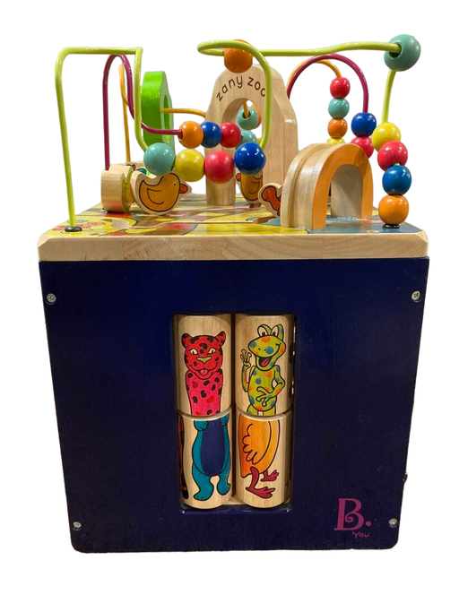 secondhand B. toys Zany Zoo Wooden Activity Cube