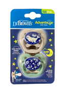 used Dr. Brown's Advantage Pacifier, 2 Pack, 0-6 Months, Blue Ocean