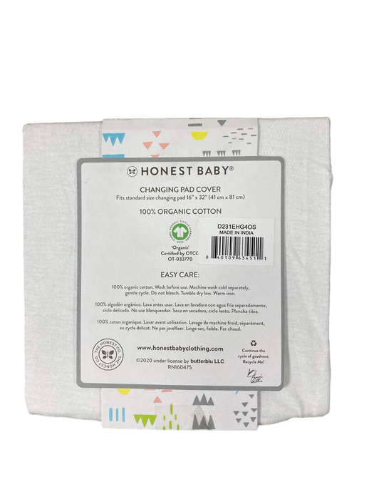 secondhand Honest Baby Organic Cotton Changing Pad Cover, White