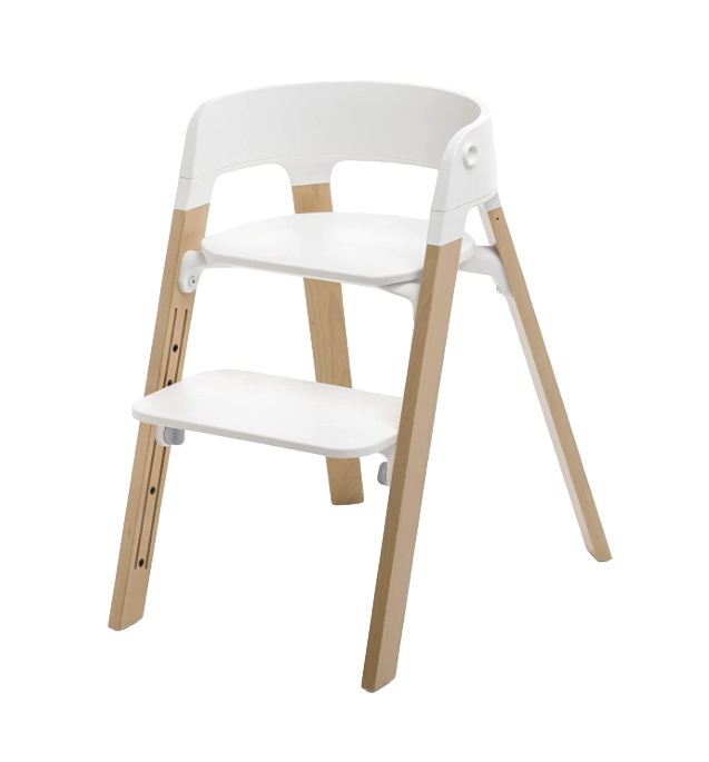 Stokke Steps Chair, White/Natural