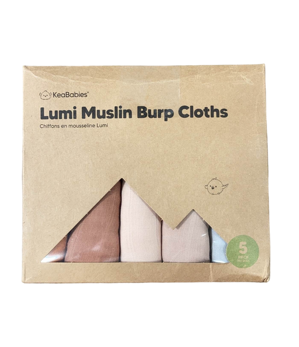 used KeaBabies 5-pack Lumi Muslin Burp Cloths, Spice