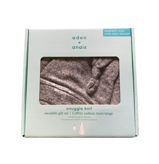 Aden + Anais Snuggle Knit Swaddle Gift Set, Heather Grey