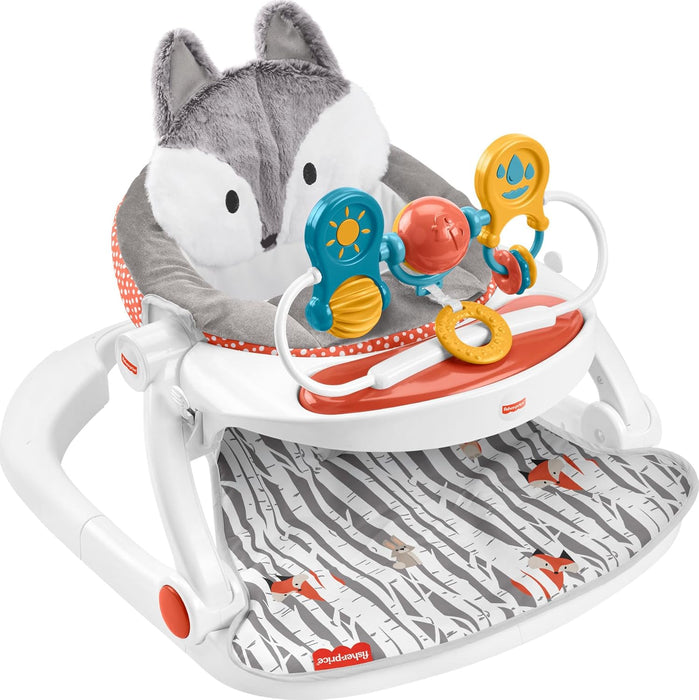 Fisher Price Premium Sit-Me-Up Floor Seat with Toy Tray, Peek-A-Boo Fox