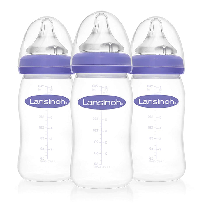 Lansinoh Baby Bottles, 3 Pack, 8oz