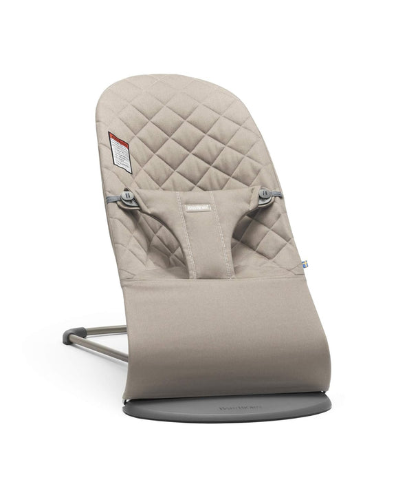 BabyBjorn Bouncer Balance, Dark Gray Frame, Sand Gray Quilt