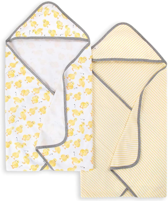 Burt's Bees Baby Hooded Bath Towels 2 Pack, Little Ducks