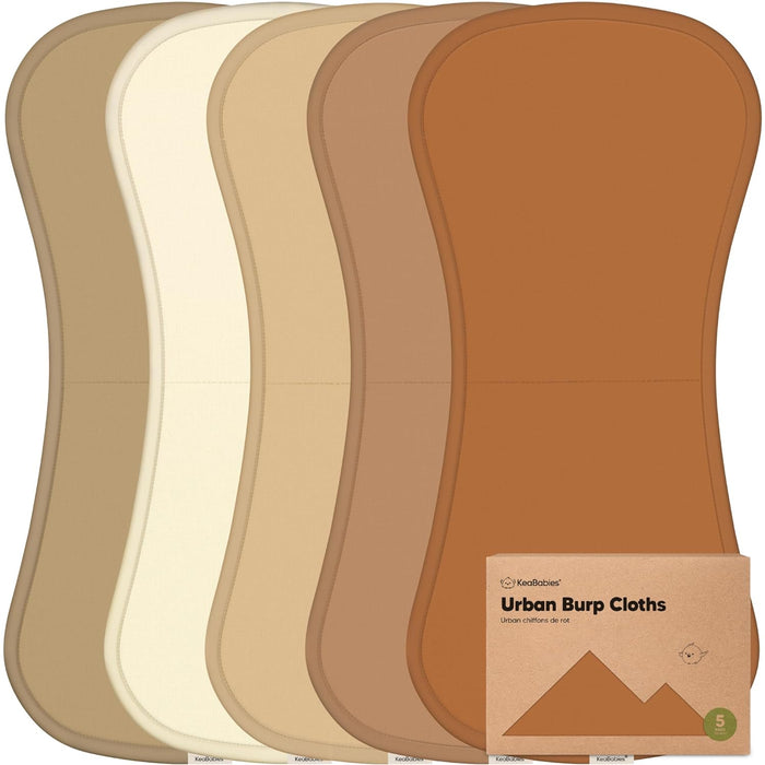 KeaBabies Urban Burp Cloths, Terracotta