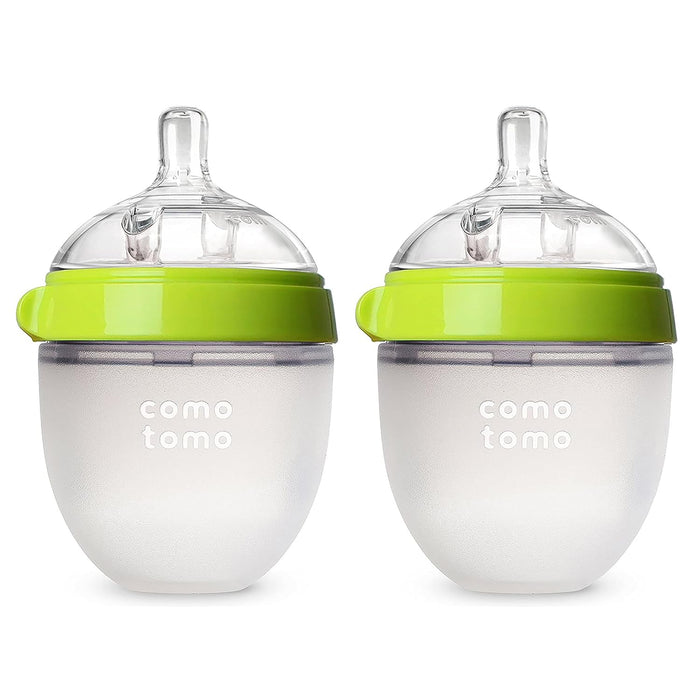 Comotomo Bottles 2 Pack, 5 ounce, Green