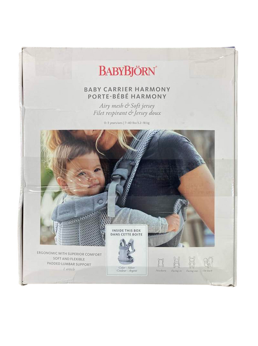 used BabyBjorn Baby Carrier Harmony, Silver