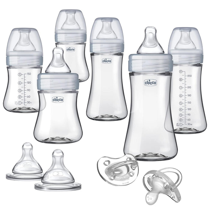 Chicco Duo Deluxe Baby Bottle Gift Set, 10 Piece, Neutral