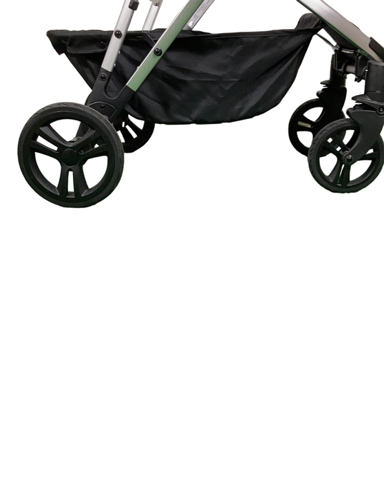 used Mockingbird Single to Double 2.0 Stroller, Silver with Black Leather, Watercolor Drops, Black, 2024