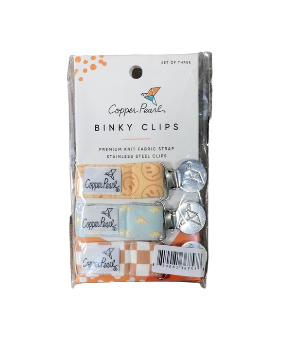 used Copper Pearl Binky Clip Set 3-pack