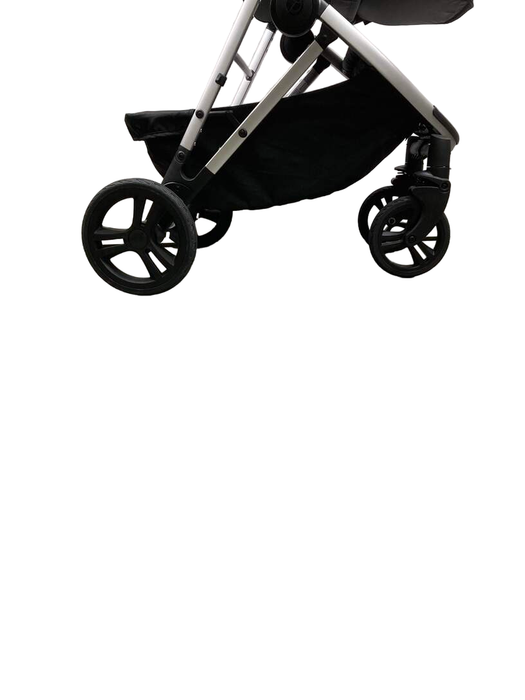 used Mockingbird Single Stroller, 2023, Black, Watercolor Drops, Silver With Penny Leather