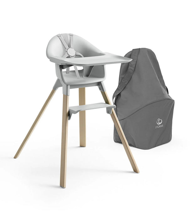 used Stokke Clikk High Chair with Travel Bag, Grey