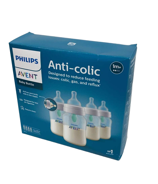 used Philips Avent Anti-Colic Bottles, 9oz, 4-Pack, Clear, Regular