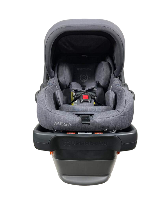 secondhand UPPAbaby MESA V2 Infant Car Seat, Greyson (Charcoal Melange Merino Wool), 2023