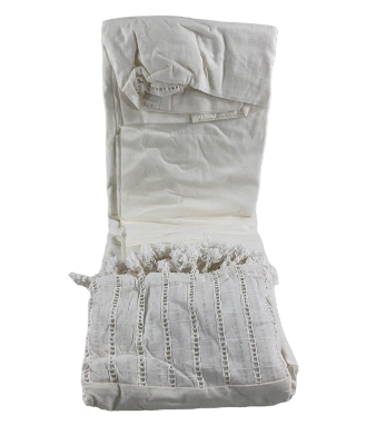 Crane Baby Crib Bed Skirt, Off-White Boho