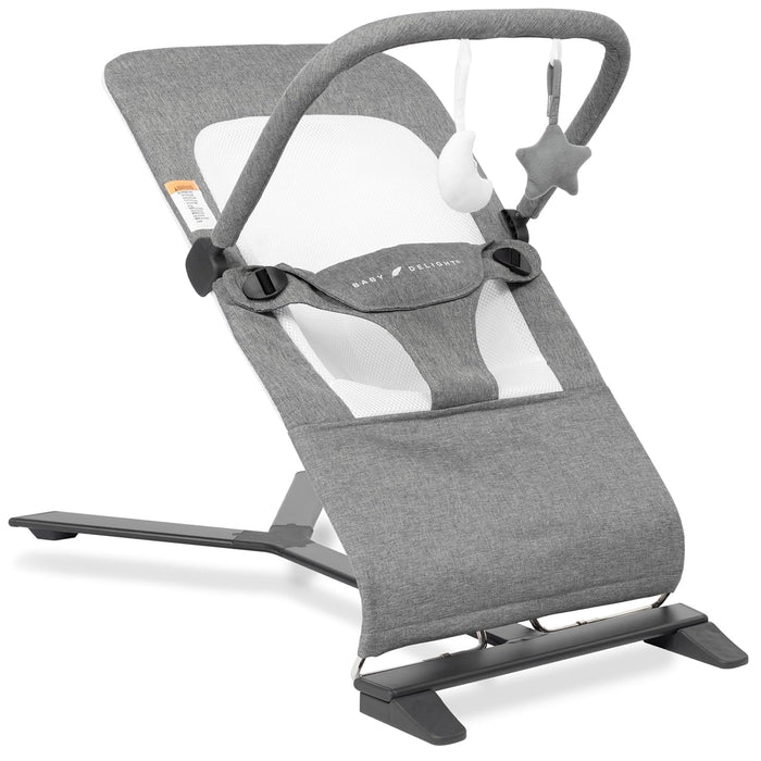 Baby Delight Alpine Deluxe Portable Bouncer, Charcoal Tweed