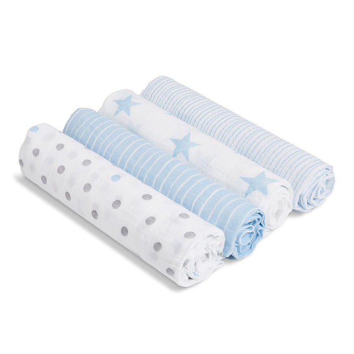 Aden + Anais Cotton Muslin Swaddle, 4pk, Dapper