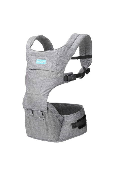 Moby 2-in-1 Baby Carrier + Hip Seat, Heathered Grey