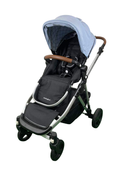 secondhand Mockingbird Single to Double 2.0 Stroller, 2024, Silver with Penny Leather, Windowpane, Sky