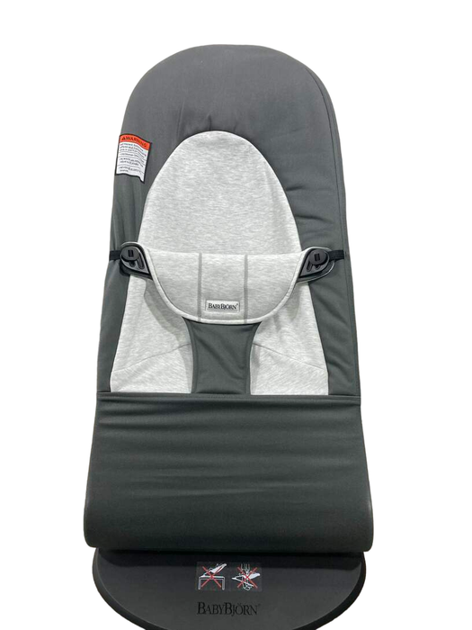 used BabyBjorn Bouncer Balance, Dark Grey/Grey, Black Frame