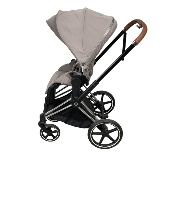 secondhand Cybex PRIAM Stroller, Chrome With Black Details, Soho Grey, 2021