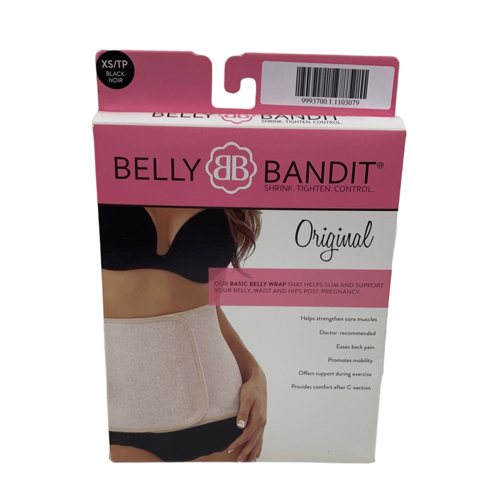 Belly Bandit Original Belly Wrap, Black, X-Small (28-32”)