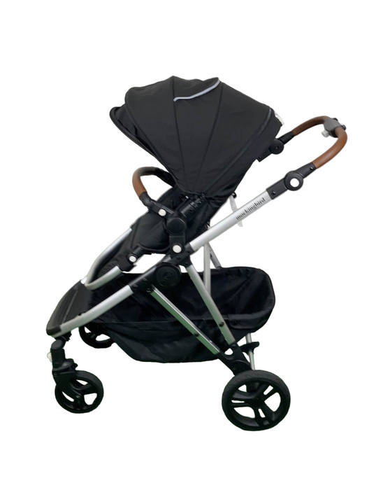 secondhand Mockingbird Single to Double Stroller, Silver with Penny Leather, Windowpane, Black , 2023