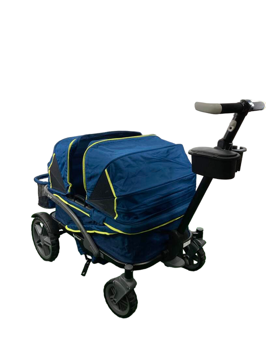 used Gladly Family Anthem4 Classic 4 Seater All Terrain Wagon Stroller, Neon Indigo