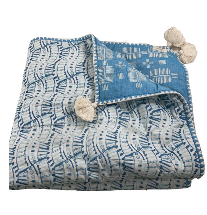 Crane Baby Quilted Blanket, Caspian