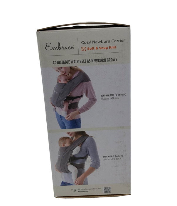 secondhand Ergobaby Embrace Baby Carrier, Heather Grey