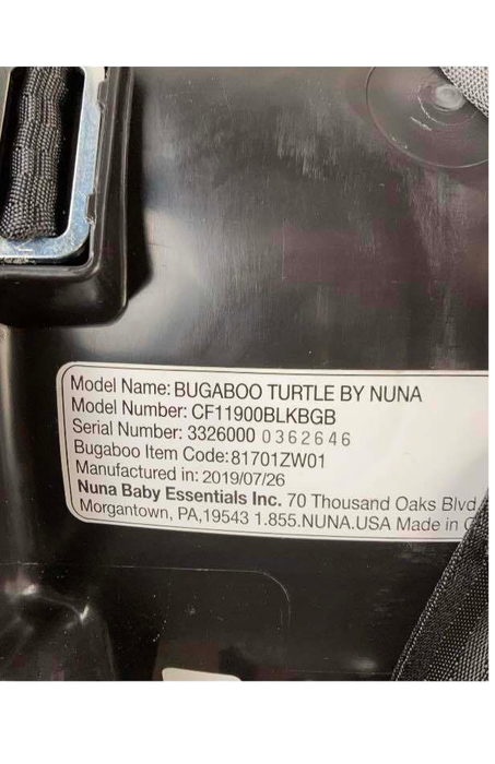 used Bugaboo Turtle By Nuna Car Seat, 2019