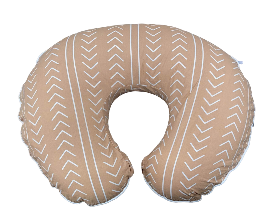 Boppy Organic Nursing and Infant Support Pillow, Camel Stitched Stripe