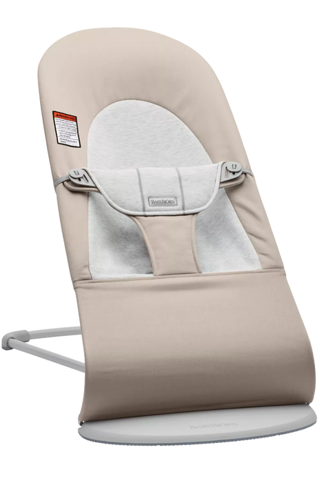 used BabyBjorn Bouncer Balance, Beige/Grey, Light Gray Frame, Cotton