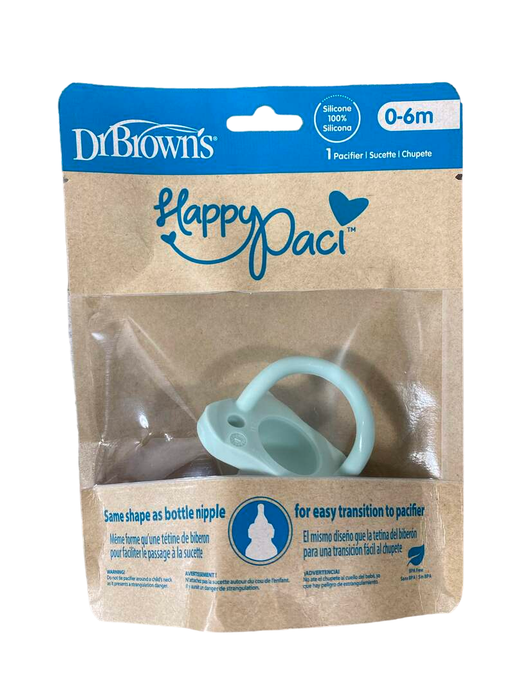 used Dr. Brown's HappyPaci Silicone Pacifiers, 1 pack, Green