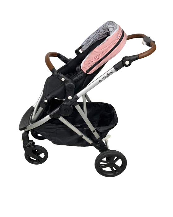 secondhand Mockingbird Single Stroller, Silver With Penny Leather, Bloom, Windowpane, 2023