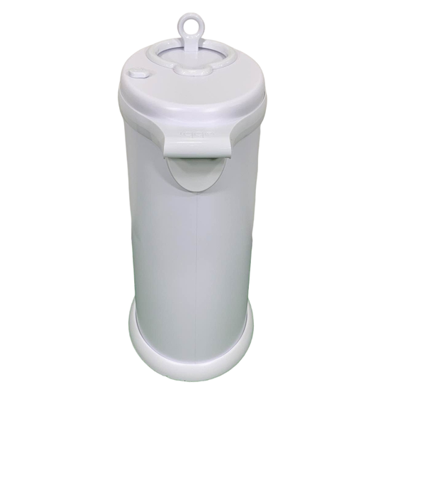 secondhand Ubbi Diaper Pail, Matte White