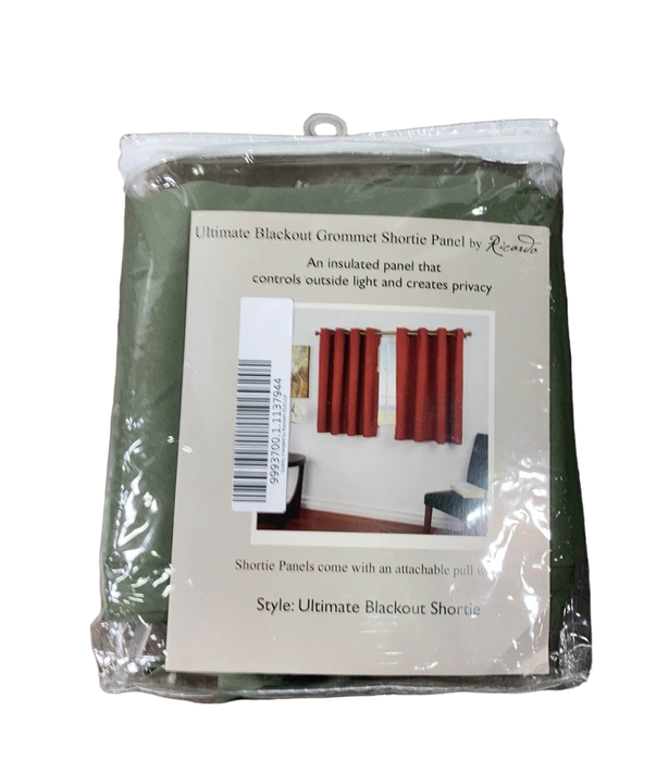 secondhand Ricardo Trading Ultimate Grommet Shorty Blackout Panel Curtain, Sage