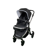 used Mockingbird Single Stroller, 2023, Black, Watercolor Drops, Silver With Black Leather