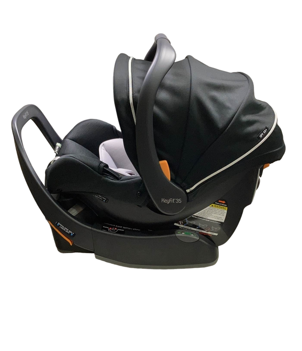 secondhand Chicco KeyFit 35 Zip ClearTex Infant Car Seat, Obsidian, 2023